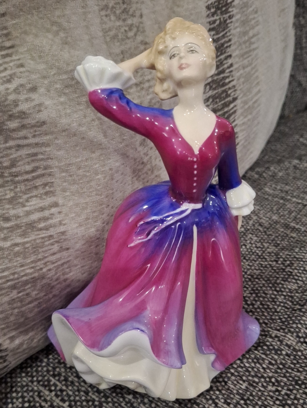 Royal Doulton Melissa Pink and Blue Figurine Made In England.
